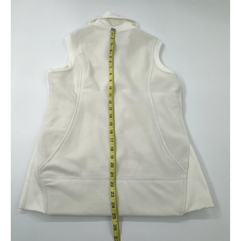 Columbia Fleece Vest Womens Medium Ivory Full Zip Give and Go Layer FCA Logo NEW - Picture 9 of 13